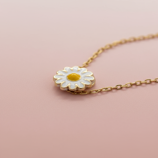 Minimal Gold Papatya Kolye