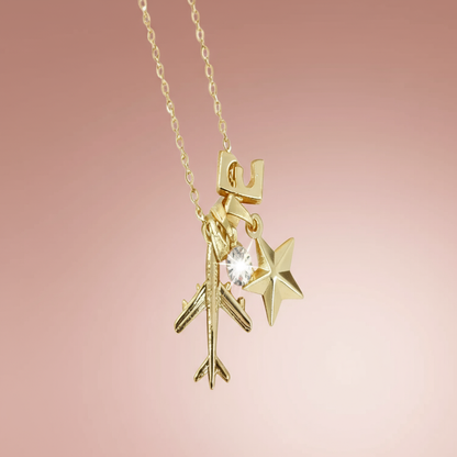 Çelik Harfli Charm Kolye