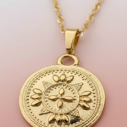 Altın Kaplama Plaka Kolye