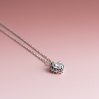 PNDR Zirkon Taşlı Kalp Kolye