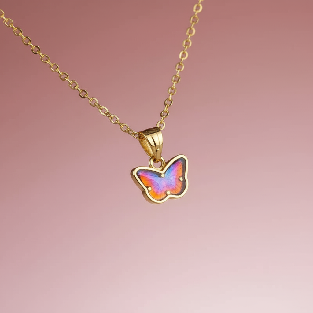 Minimal Kelebek Kolye
