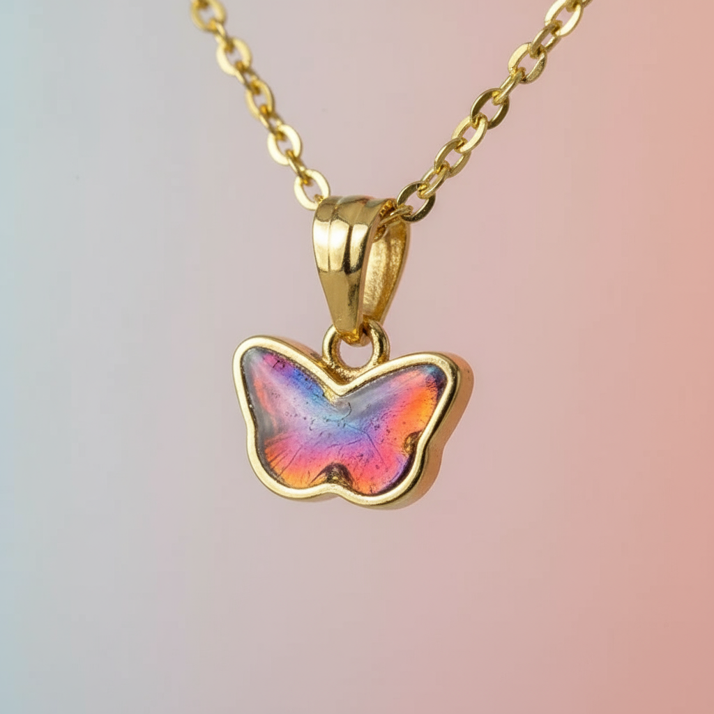 Minimal Kelebek Kolye