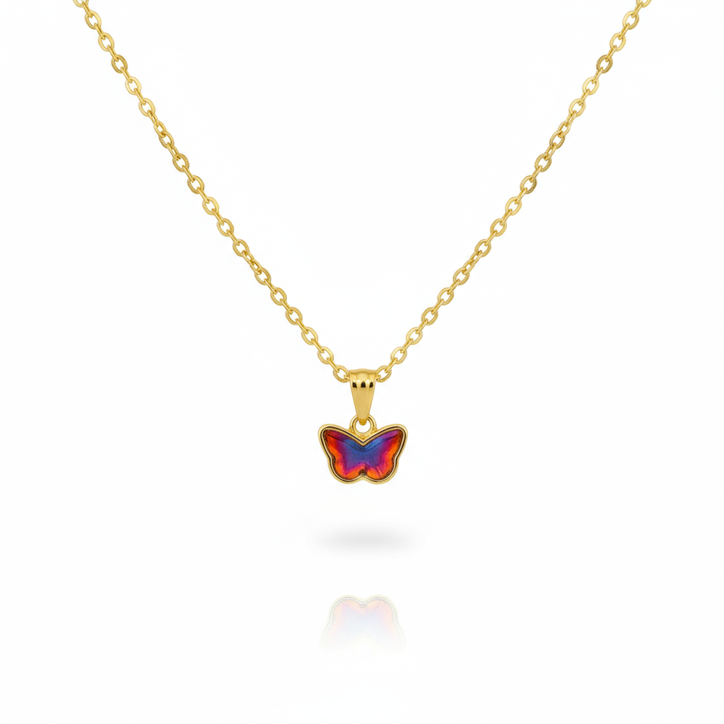 Minimal Kelebek Kolye