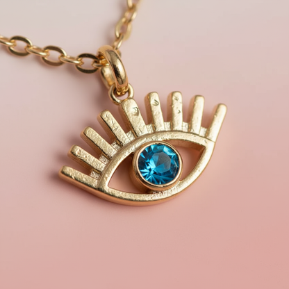 Minimal Göz Figürlü Kolye