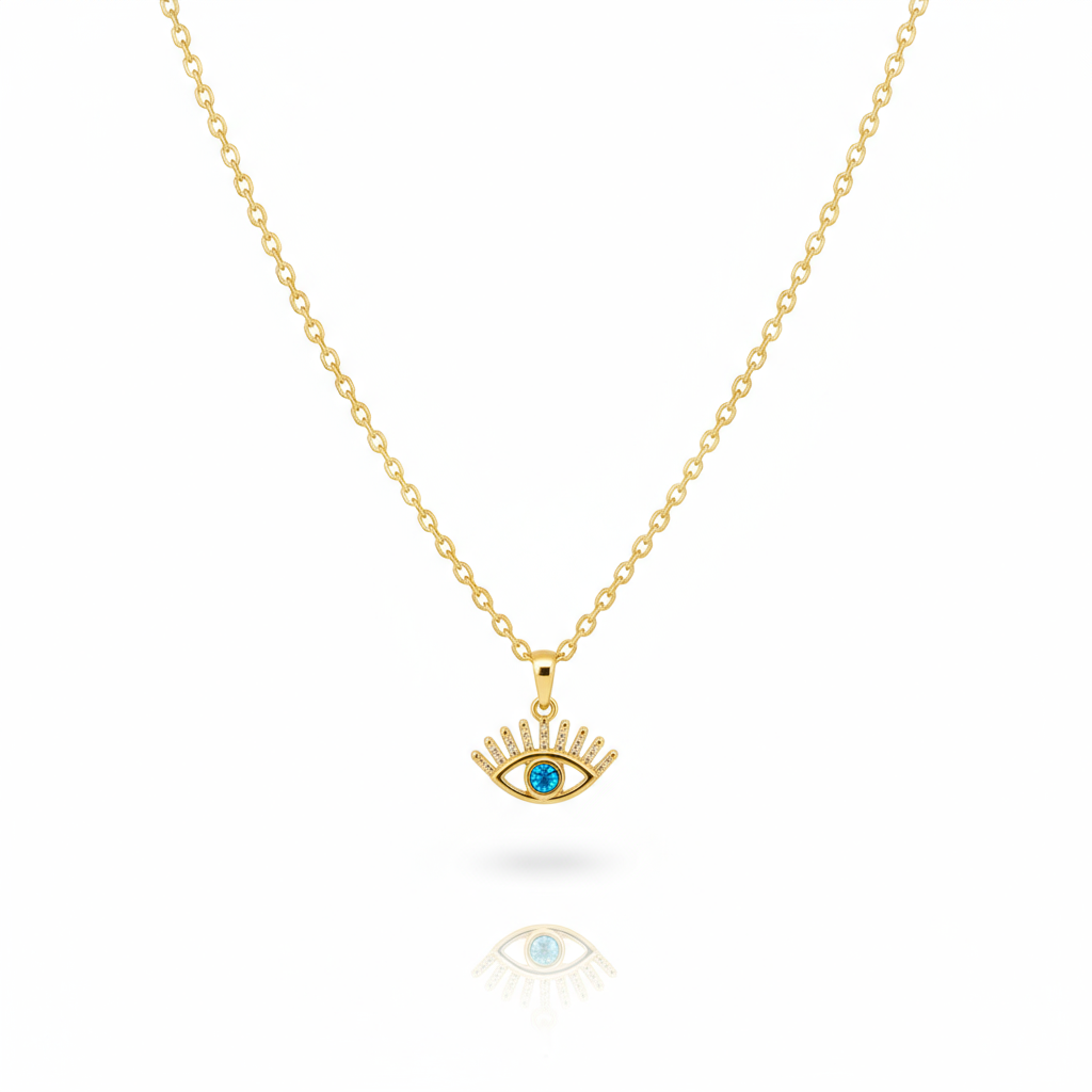 Minimal Göz Figürlü Kolye