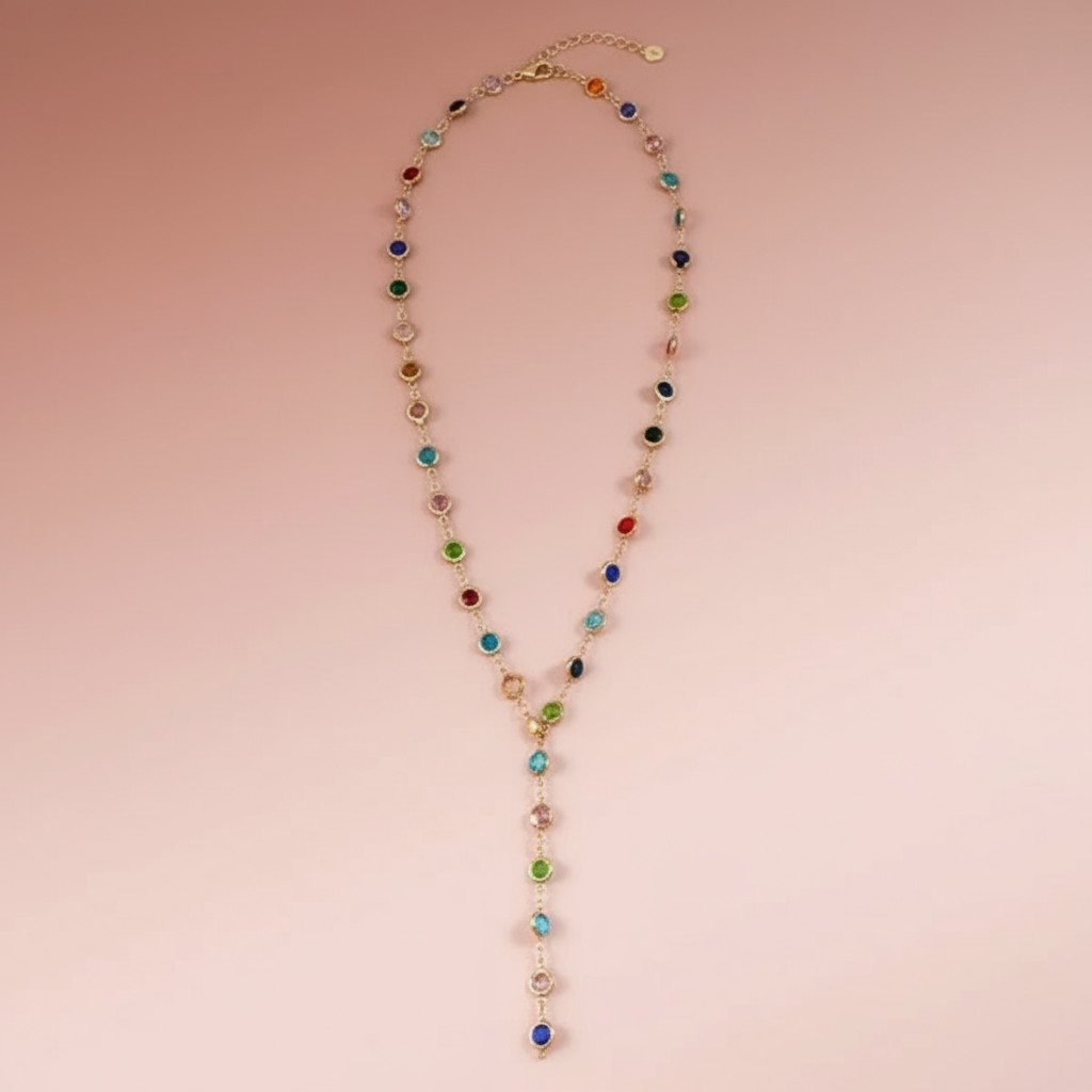 Taşlı Y Model Kolye