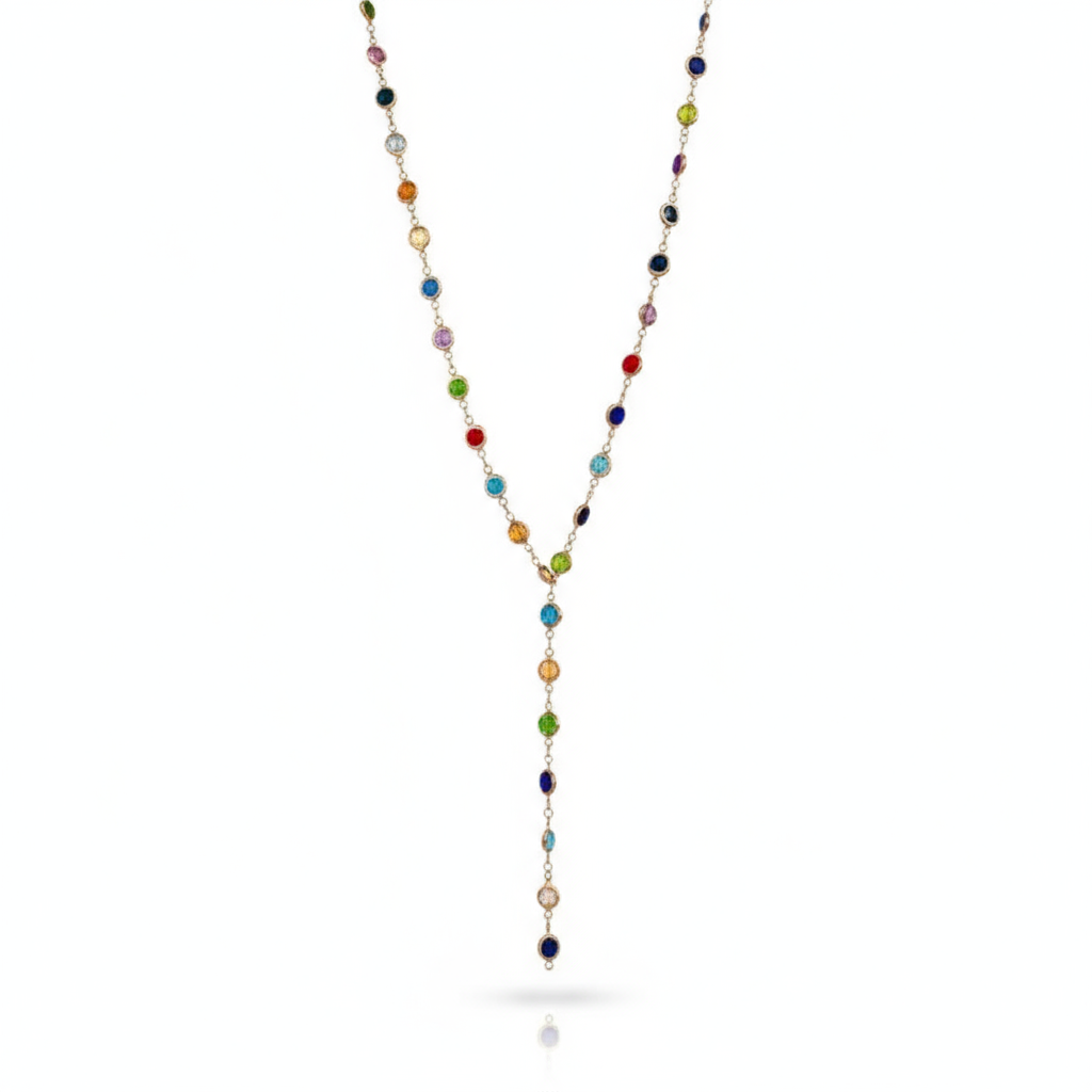 Taşlı Y Model Kolye