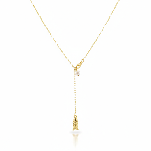 Çelik Balık Y Kolye