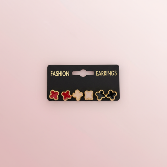 Yonca Figürlü Küpe Set