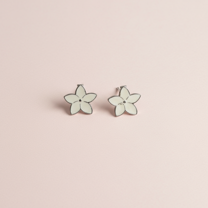 Gümüş Çiçek Küpe