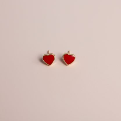 Kırmızı Kalp Küpe