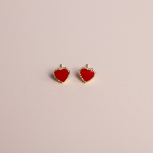 Kırmızı Kalp Küpe