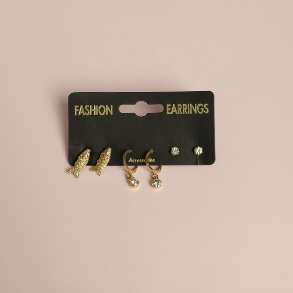 Balık Küpe Set - İrva Collection