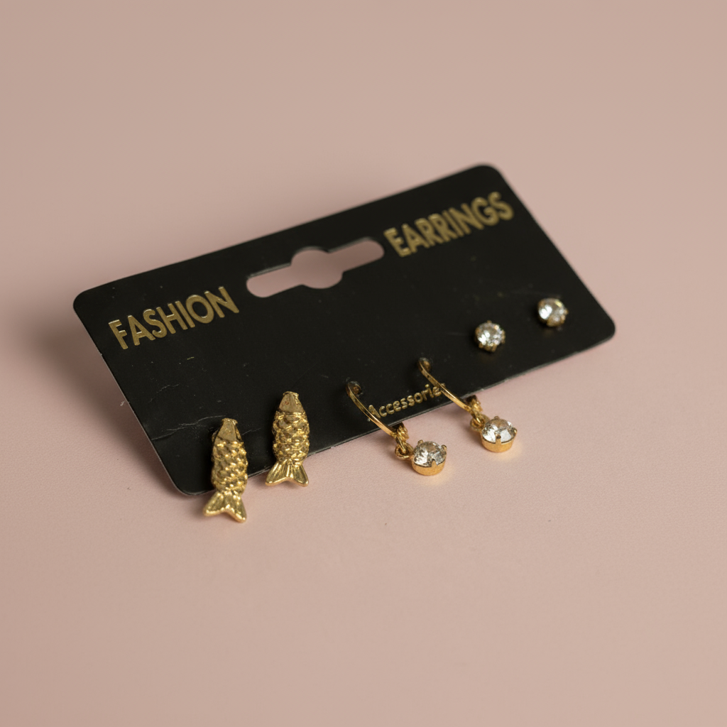 Balık Küpe Set