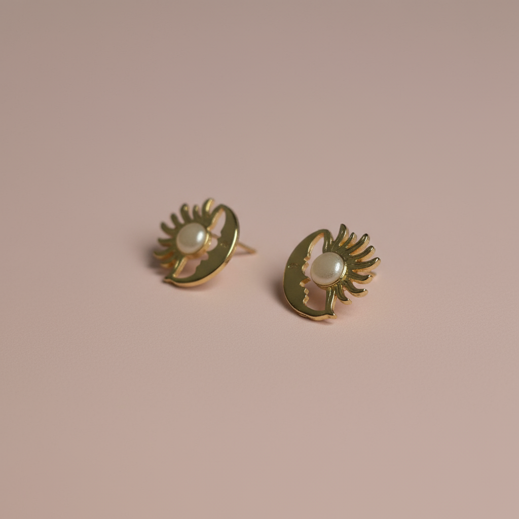 Mineli Güneş Küpe