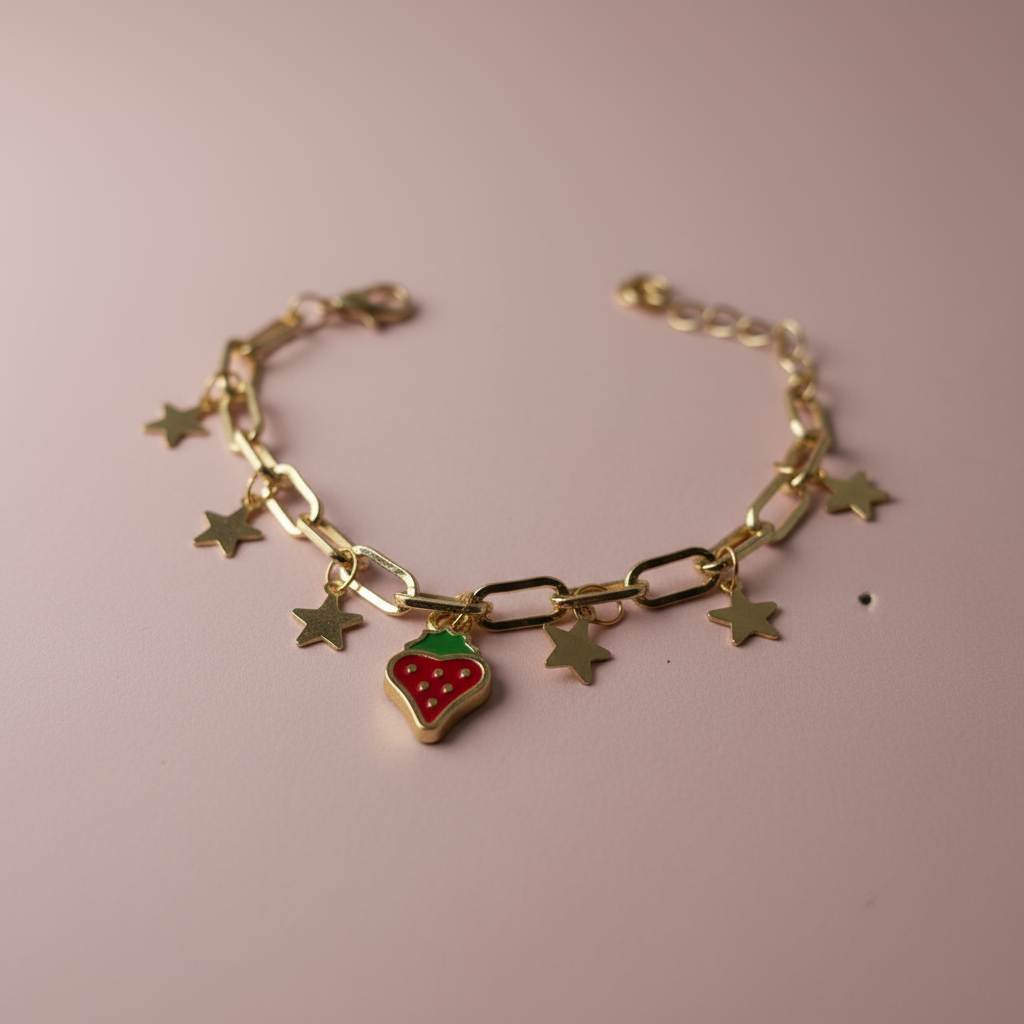 Çilek Charm Bileklik