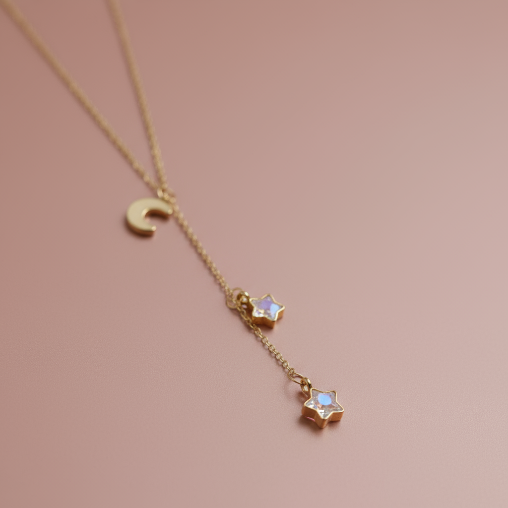 Çelik Sallantılı Charm Y Kolye - İrva Collection