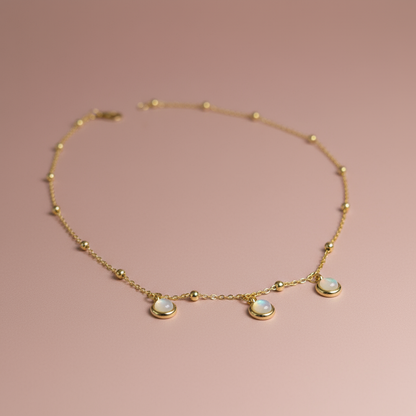 Çelik Sedefli Sallantılı Kolye