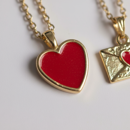 Kalp Üçlü Kolye Seti