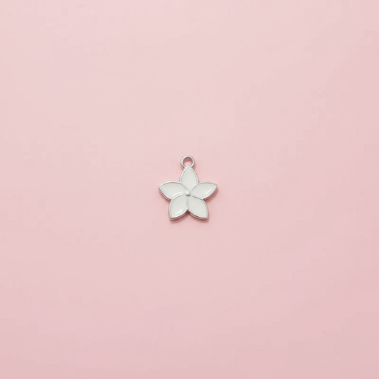 Silver Beyaz Lotus Çiçeği Charm