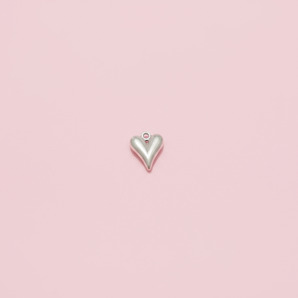 Silver İkiz Kalp Charm