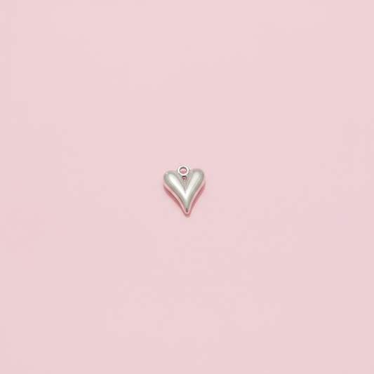 Silver İkiz Kalp Charm