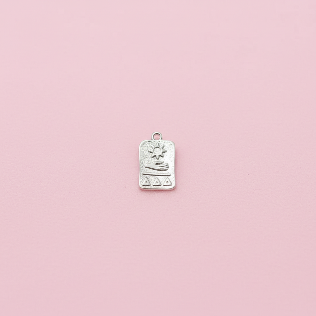Silver Tarot Plaka Charm