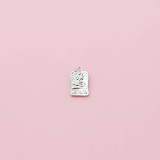Silver Tarot Plaka Charm