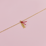 Çelik Kırmızı İp Şans Bereket Balık Kolye - İrva Collection