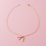 Çelik Kırmızı İp Şans Bereket Balık Kolye - İrva Collection