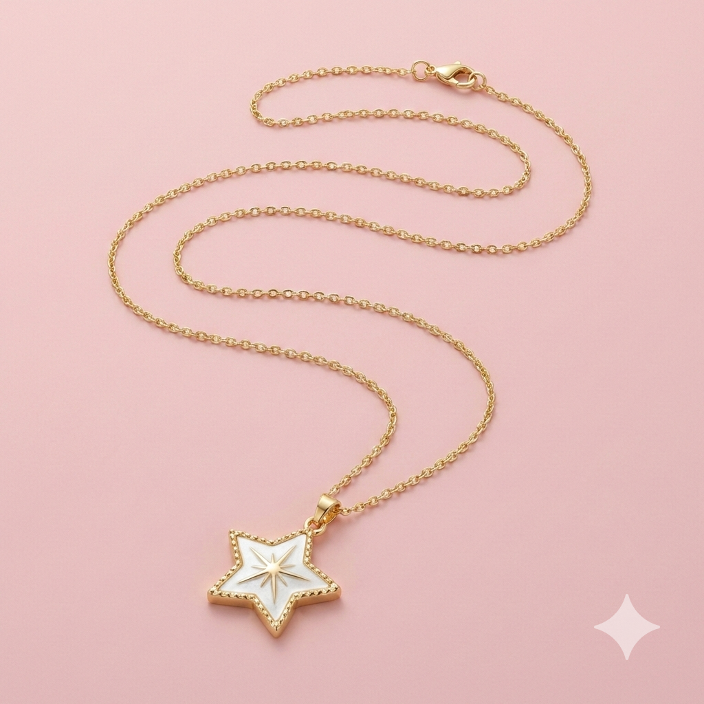 Mineli Yıldız Kolye - İrva Collection