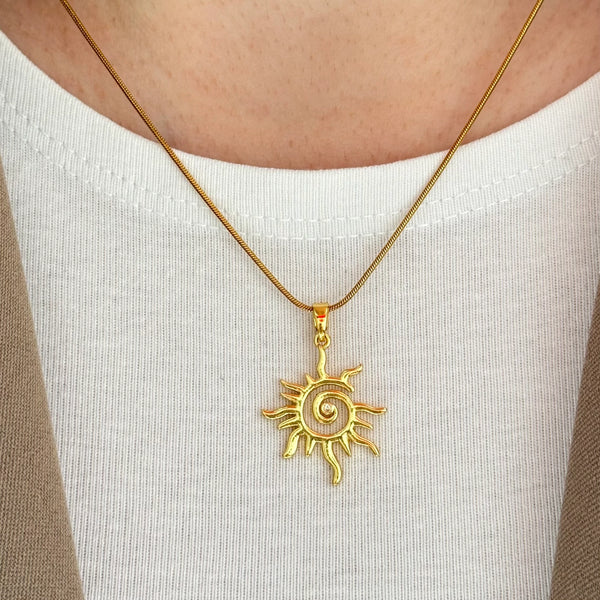 Minimal Güneş Kolye - İrva Collection
