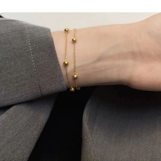 Kadın Gold Kaplama Kombin Bileklik