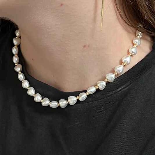Inci Kalp Choker Kolye