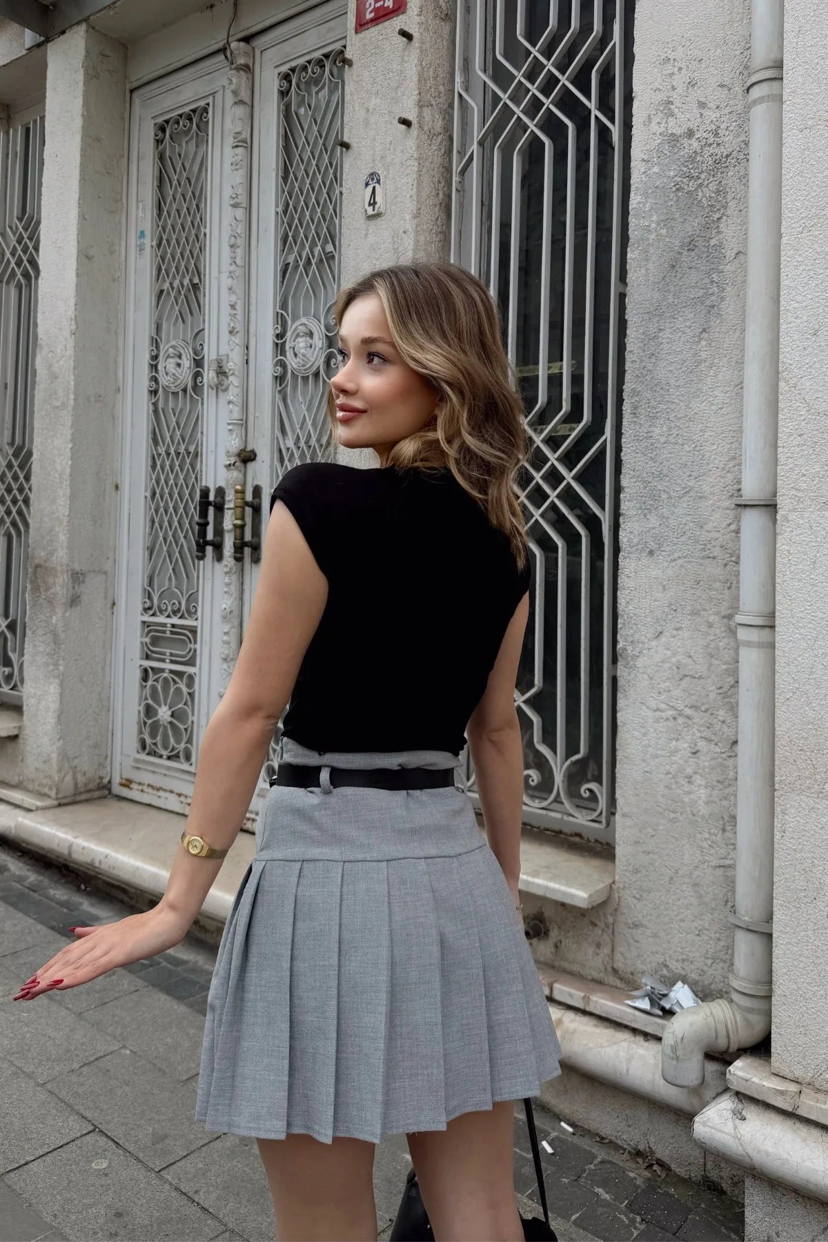 Modal Reglan Kol Crop T Shirt