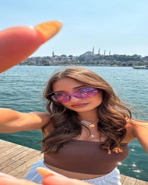 Milenyum Şeffaf Unisex Tasarım Güneş Gözlüğü