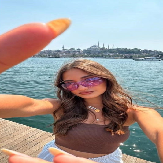 Milenyum Şeffaf Unisex Tasarım Güneş Gözlüğü