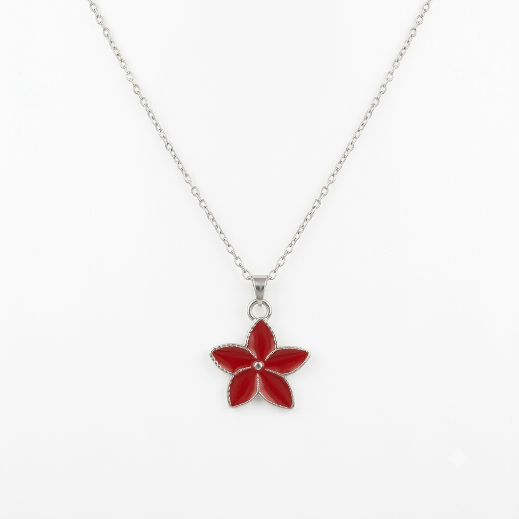 Silver Lotus Çiçeği Kolye