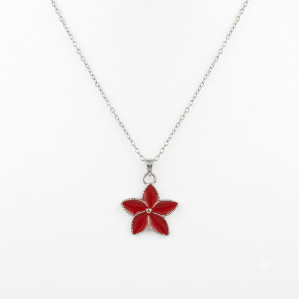 Silver Lotus Çiçeği Kolye