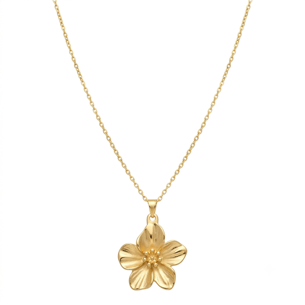 Gold Lotus Çiçeği Kolye