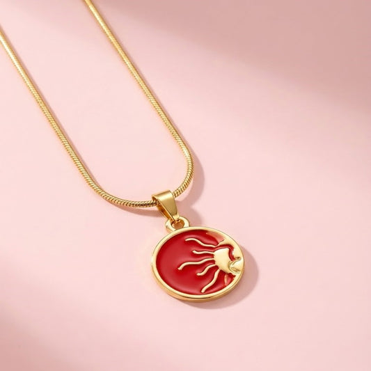 Çelik Renkli Güneş Kolye