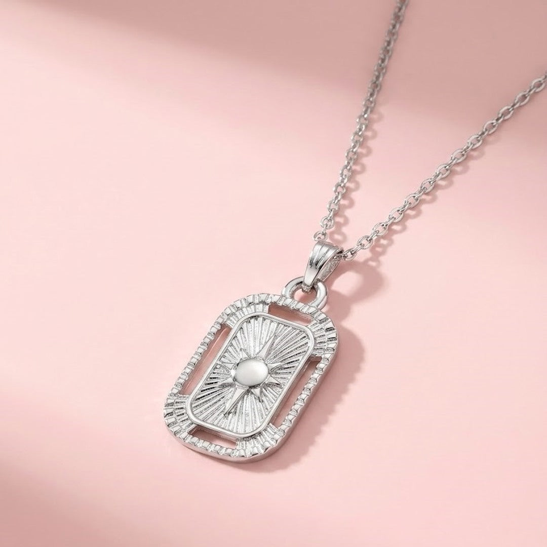 Çelik Gümüş Kutup Yıldızı Kolye