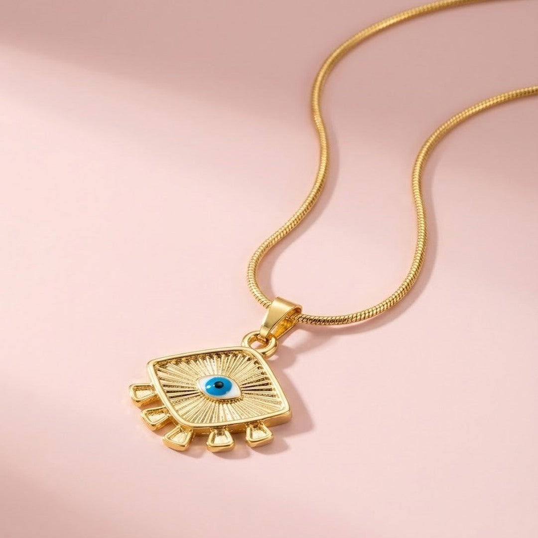 Çelik Göz Figürlü Kolye