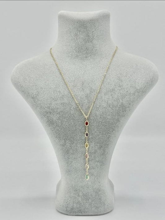 Taşlı Y Kolye Model 4